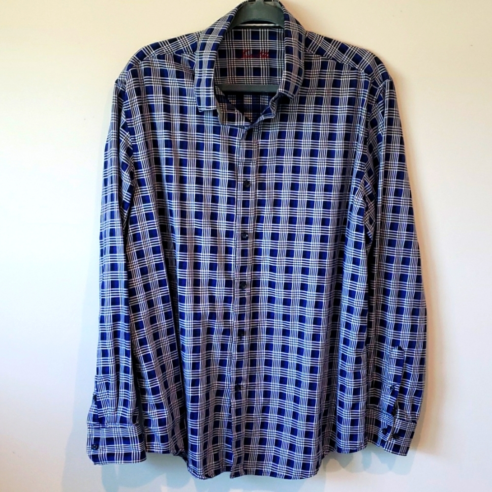 Blue Dress Shirt Size XL Tasso Elba